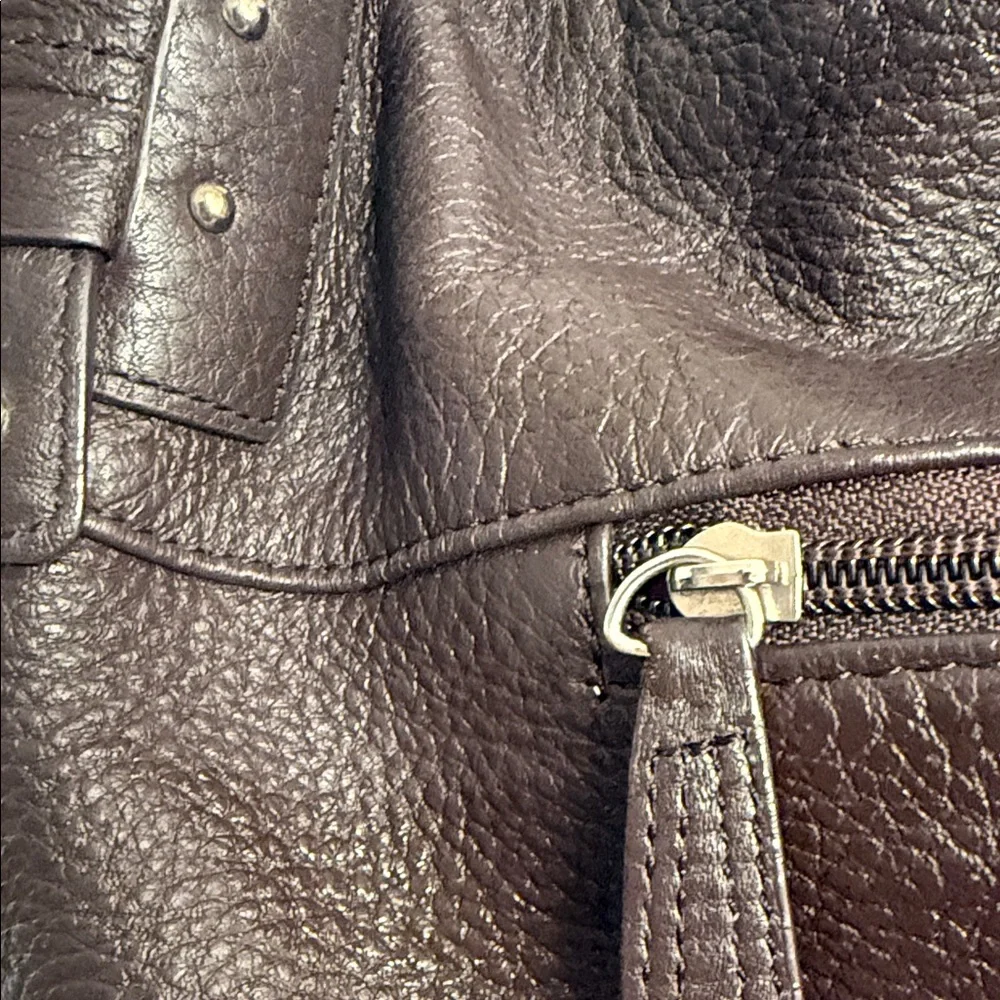 Women’s softest leather dark Brown Stone Mountain bag